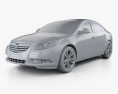Opel Insignia sedan 2012 3d model clay render