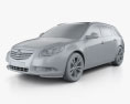 Opel Insignia Sports Tourer 2012 3d model clay render
