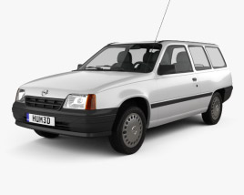 Opel Kadett E Caravan 3 puertas 1991 Modelo 3D