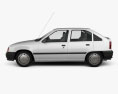 Opel Kadett E 해치백 5도어 1991 3D 모델  side view