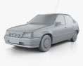 Opel Kadett E hatchback 5-door 1991 3d model clay render