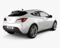 Opel Astra GTC 2014 3D 모델  back view