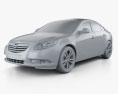 Opel Insignia hatchback 2012 3d model clay render