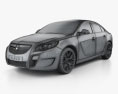 Opel Insignia OPC 세단 2012 3D 모델  wire render