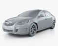 Opel Insignia OPC 세단 2012 3D 모델  clay render