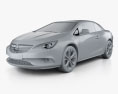 Opel Cascada (Cabrio) 2016 3D模型 clay render