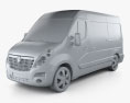 Opel Movano Passenger Van 2014 3D模型 clay render