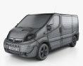 Opel Vivaro Пасажирський фургон 2013 3D модель wire render