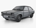 Opel Kadett City 1975 3D模型 wire render