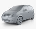 Opel Meriva (A) 2006 3d model clay render