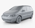 Opel Zafira (A) 2005 3d model clay render
