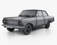 Opel Rekord (A) 2도어 세단 1963 3D 모델  wire render