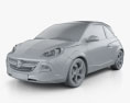 Opel Adam Rocks Concept 2014 3d model clay render