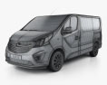 Opel Vivaro Пассажирский фургон 2017 3D модель wire render