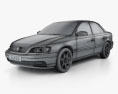Opel Omega (B) 세단 2003 3D 모델  wire render