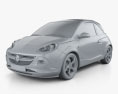 Opel Adam Rocks 2017 3d model clay render