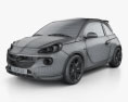 Opel Adam S 2017 3d model wire render