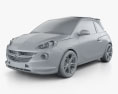 Opel Adam S 2017 3d model clay render