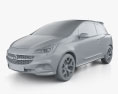Opel Corsa 3-door OPC 2018 3D-Modell clay render