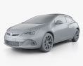 Opel Astra J OPC 2015 3d model clay render
