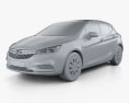 Opel Astra K Selection 2019 3D 모델  clay render