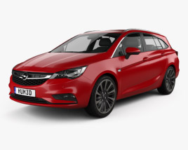 3D model of Opel Astra K Sports Tourer 2019