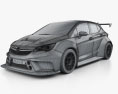 Opel Astra TCR 2017 3D 모델  wire render