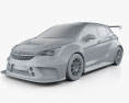 Opel Astra TCR 2017 3D модель clay render