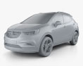 Opel Mokka X 2020 Modello 3D clay render