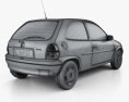 Opel Corsa (B) 3ドア ハッチバック 2003 3Dモデル