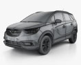 Opel Crossland X Turbo 2020 3D-Modell wire render