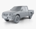 Opel Campo Sports Cab 2002 3D модель clay render