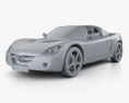 Opel Speedster 2005 3d model clay render