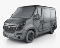 Opel Movano Passenger Van L1H1 2014 3D模型 wire render