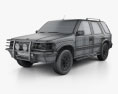 Opel Frontera (A) 5ドア 1995 3Dモデル wire render