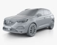 Opel Grandland X 2020 3d model clay render