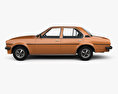 Opel Ascona berlina 1975 Modello 3D vista laterale