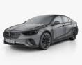 Opel Insignia GSi з детальним інтер'єром 2020 3D модель wire render