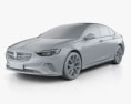 Opel Insignia GSi con interior 2020 Modelo 3D clay render