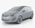 Opel Corsa Essentia 5-door 2020 3d model clay render