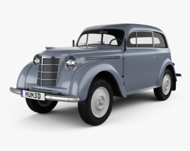 3D model of Opel Kadett 2-door sedan 1938