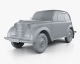 Opel Kadett 2 portes sedan 1938 Modèle 3d clay render