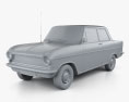 Opel Kadett 1962 Modello 3D clay render
