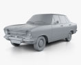 Opel Kadett 4ドア セダン 1965 3Dモデル clay render