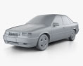 Opel Vectra 轿车 1995 3D模型 clay render