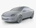 Opel Astra TwinTop 2009 3D模型 clay render