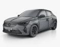 Opel Corsa 2022 3D模型 wire render