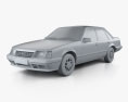 Opel Senator 1982 Modello 3D clay render