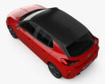 Opel Corsa mit Innenraum 2022 3D-Modell Draufsicht