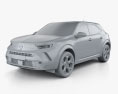 Opel Mokka-e 2022 3d model clay render